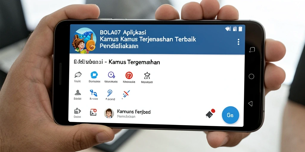 Antarmuka aplikasi BOLA07 yang memudahkan pengguna dalam terjemahan.