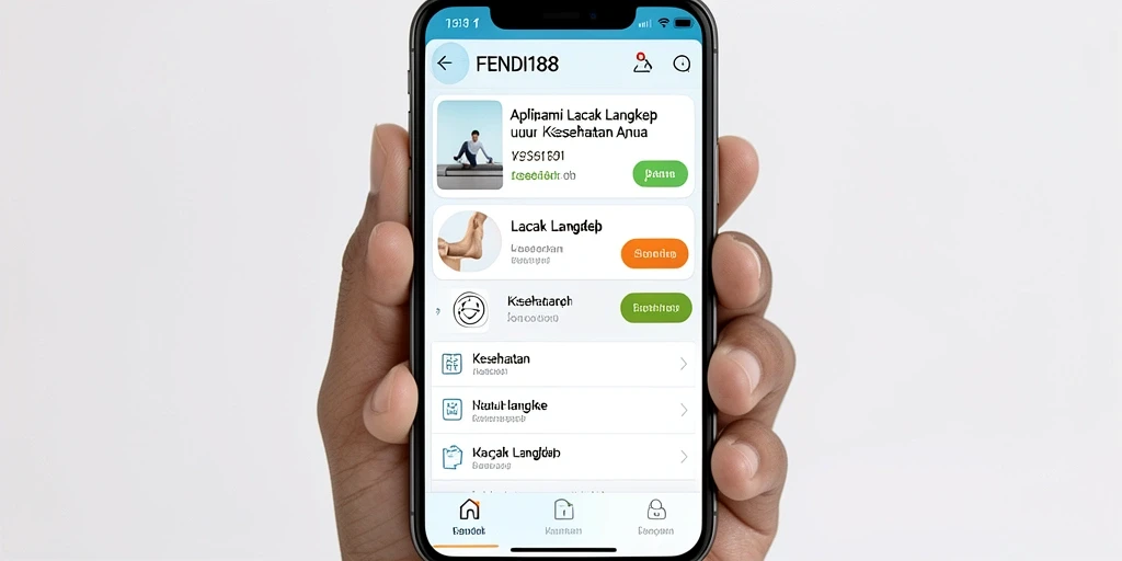 Tampilan antarmuka FENDI188 yang menunjukkan langkah dan statistik harian.
