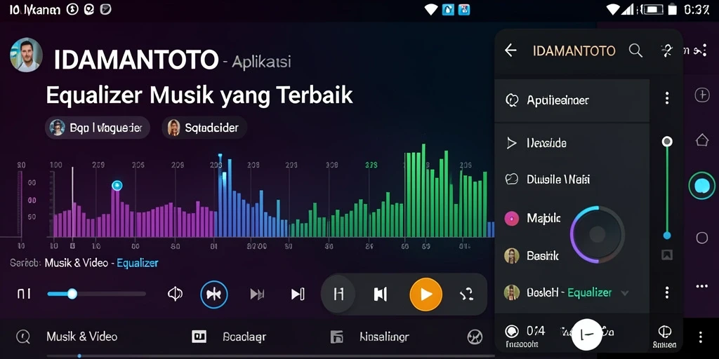 Antarmuka menarik IDAMANTOTO yang menampilkan fungsi Equalizer yang mudah digunakan.