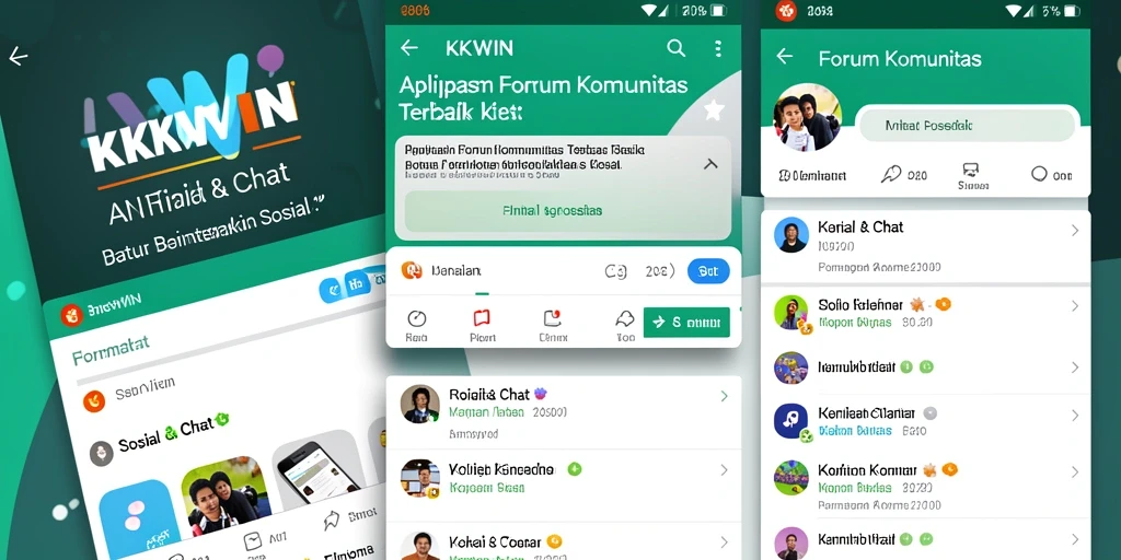 Tampilan antarmuka utama KKWIN yang menarik dan intuitif untuk Forum Komunitas.