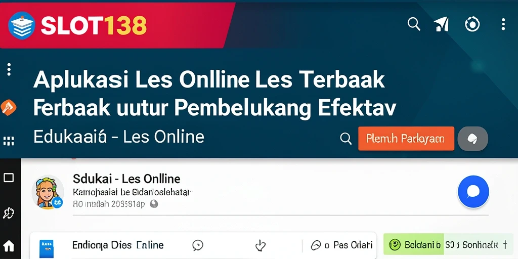 Tampilan antarmuka SLOT138 yang menarik dan intuitif untuk pembelajaran online.