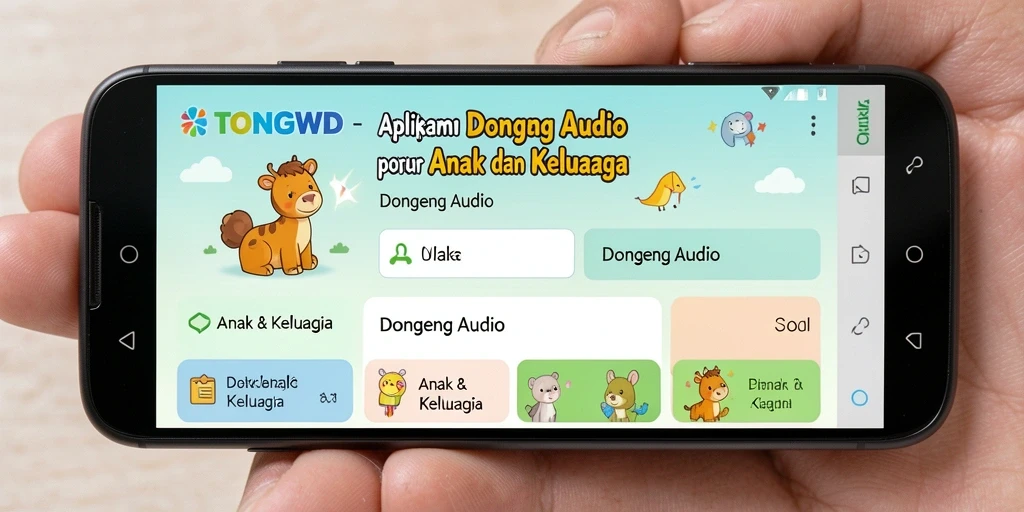 Tampilan antarmuka utama aplikasi TONGWD yang user-friendly dan menarik.