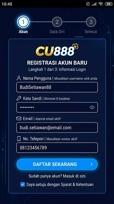 Buat Akun Baru cu888 dengan Mudah dan Cepat